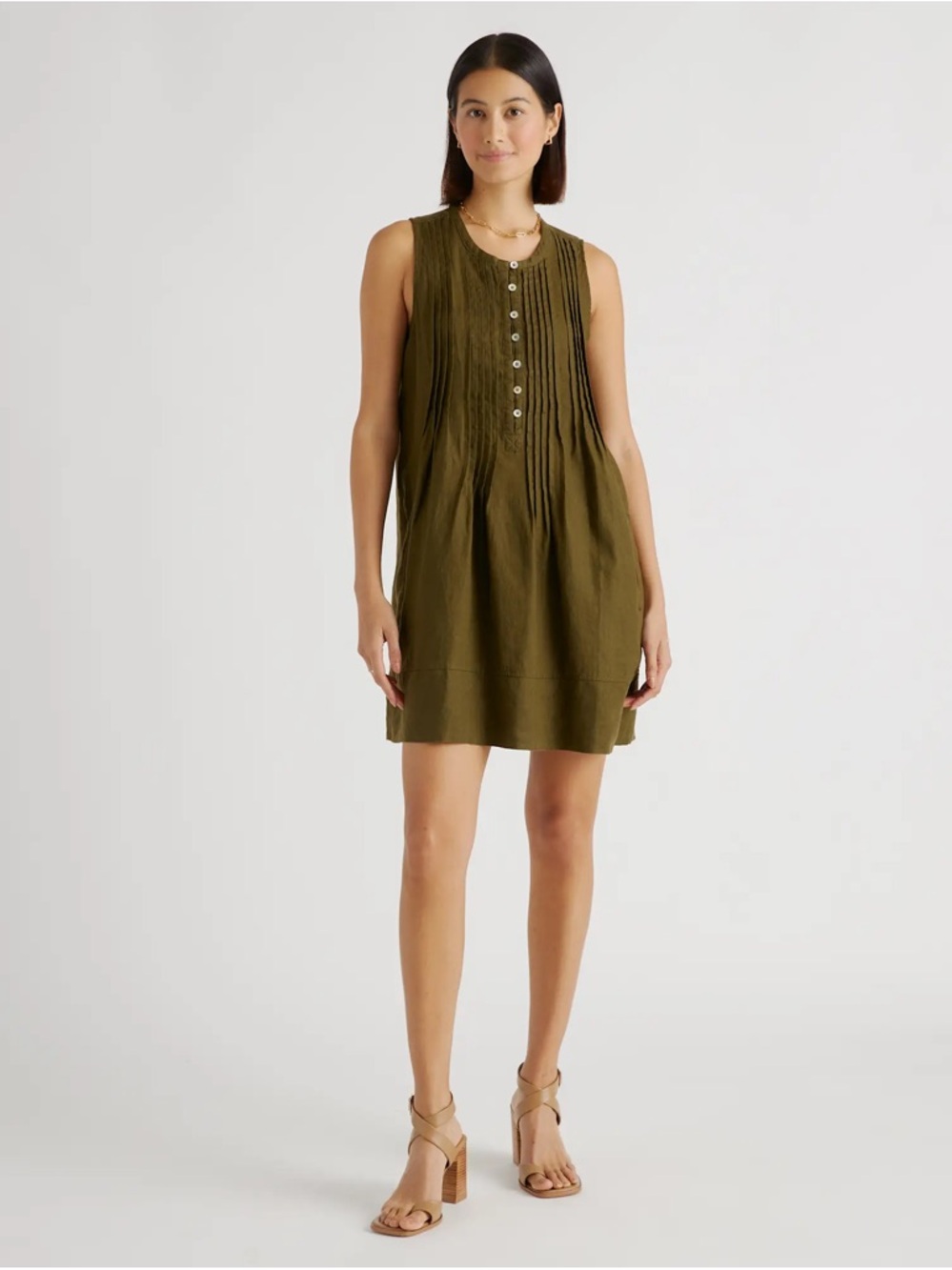 Quince Sleeveless Swing Dress